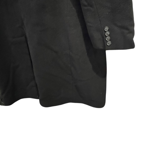 Men’s Hathaway Platinum Wool and Cashmere Blend Black Long Dress Coat- Size 46R - Picture 5 of 7
